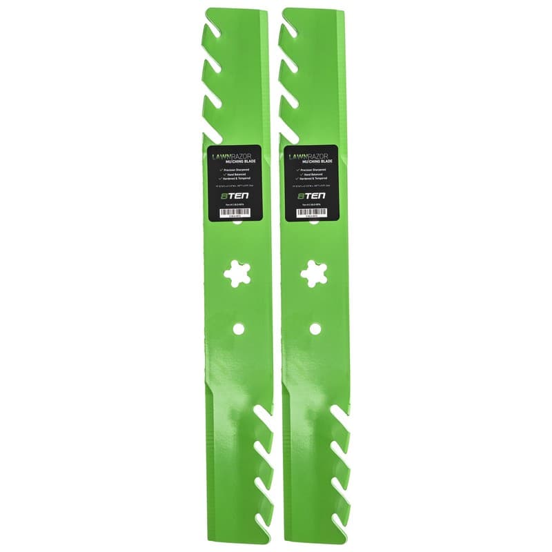 LawnRAZOR Mower Blade for Husqvarna LT1238 LT1538 LT19538 LT125 Toothed 2-Pack