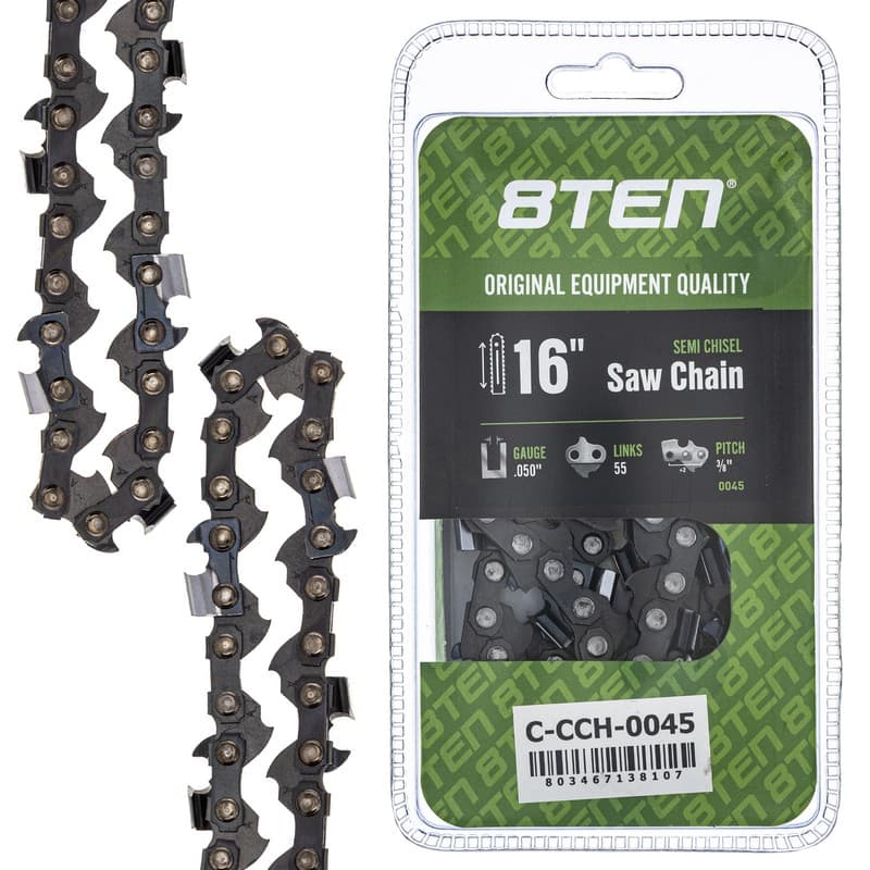 Chainsaw Chain 16 Inch .050 3/8 55DL for WEN Lumberjack 6014 91PXL055G 91VXL055G