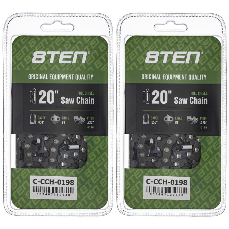 Full Chisel Chainsaw Chain 20 Inch .050 .325 81DL for Stihl MS 261 270 2 Pack