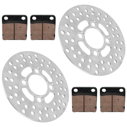 2 Front Brake Disc Rotor Pad For Yamaha Warrior 350 YFM350X YFM350 X 1989-2004