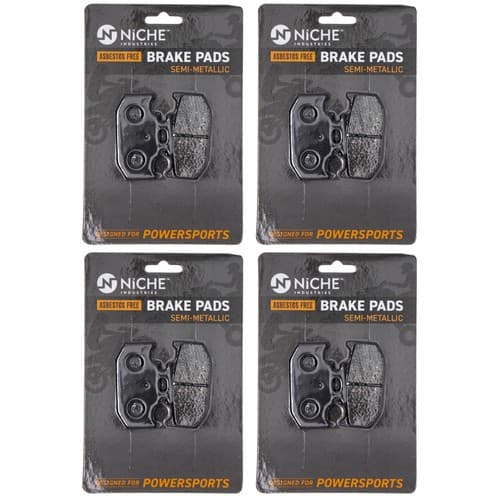 Brake Pad Set for Yamaha YZ125 YZ250 YZ400F Suzuki Rear Semi-Metallic 4 Pack