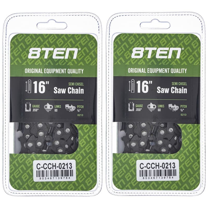 Chainsaw Chain 16 Inch .050 3/8 60DL for Stihl MS 039 036 038 041 064 032 2-Pack