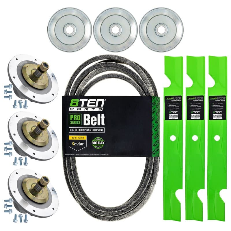 8TEN Blade Spindle Belt Kit for Toro Titan 5400C ZX5400 MR5400 MyRide 54-Inch