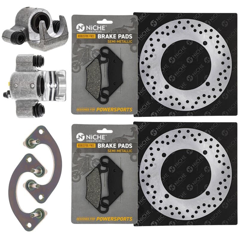 NICHE Front Brake Rotor Caliper Pad Set for Polaris Sportsman 550 850 1911458