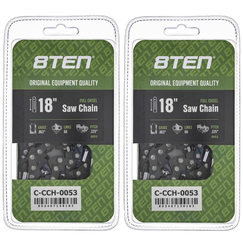 Chainsaw Chain 18 Inch .063 .325 68DL for Homelite 25 26RM368 22BPX068G 2-Pack