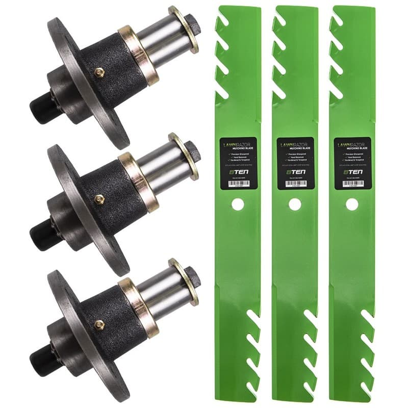 Spindles & Toothed Mulching Blade Kit Gravely 52 61 48 61 HE Pro-Walk ProWalk