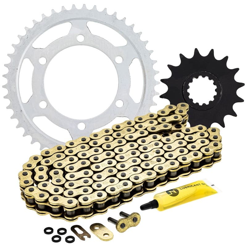 Sprocket Chain Set for Yamaha FJ09 FZ09 16/45 Tooth 525 X-Ring Front Rear Kit