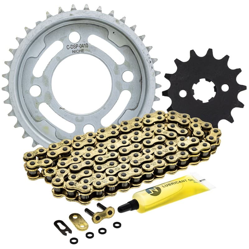 NICHE Sprocket Chain Set for Honda Monkey 125 14/37 Tooth 420 X-Ring Front Rear
