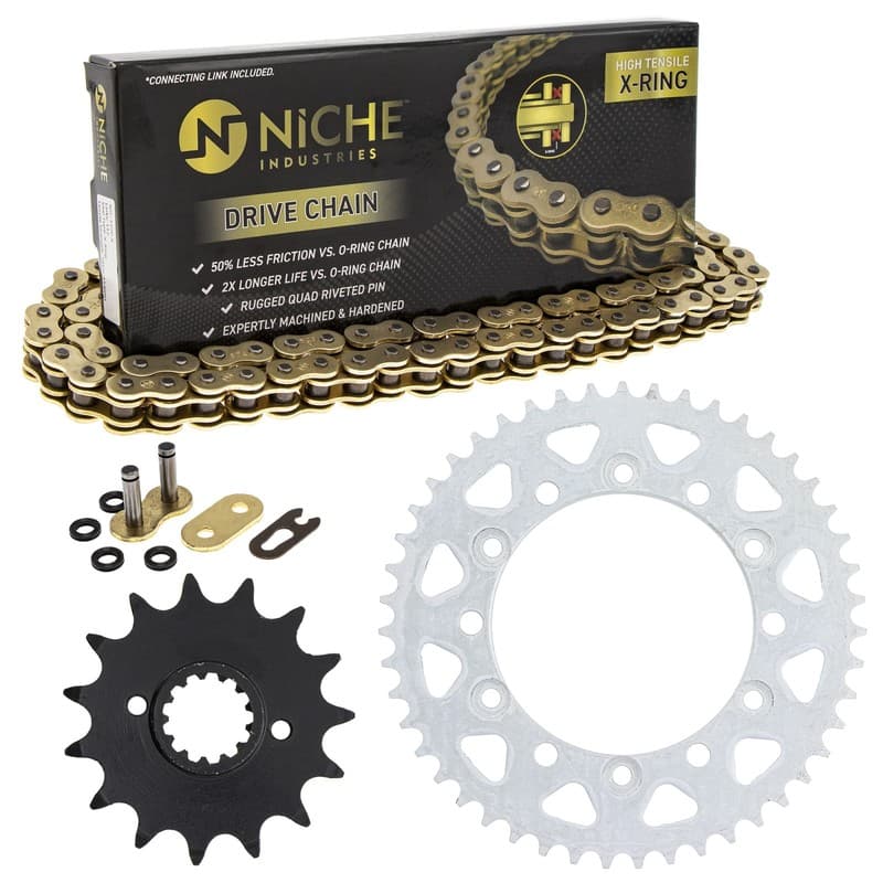 Sprocket Chain Set for Honda NX650 15/47 Tooth 520 X-Ring Front Rear Combo Kit