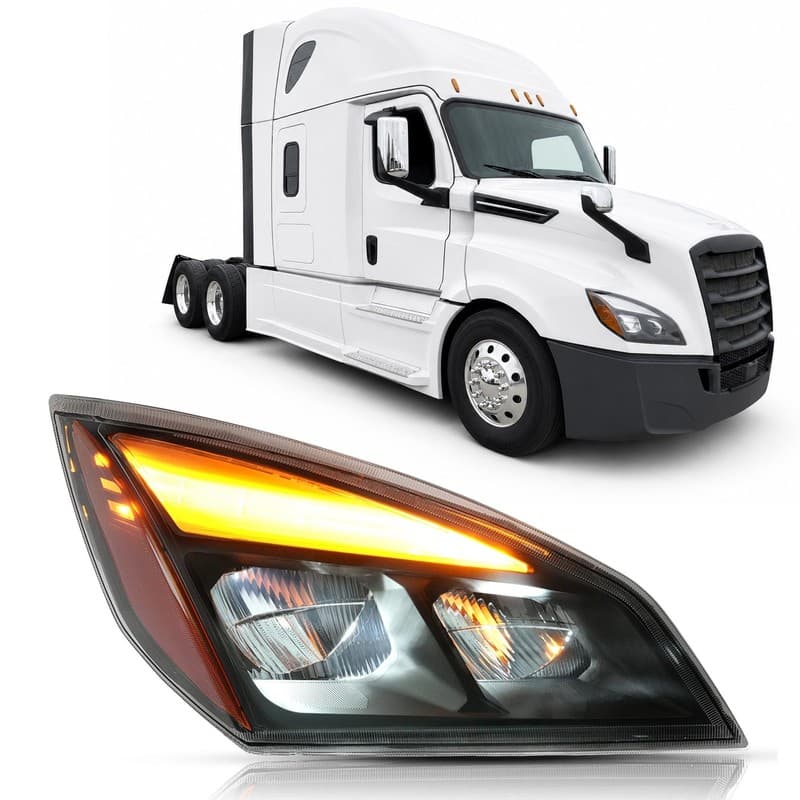 For 2018- UP Freightliner Cascadia Full LED Passenger Side Headlight Headlamp
