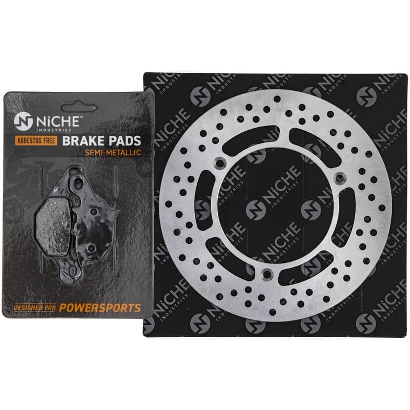 NICHE Front Left Brake Rotor Pad Kit for Suzuki RM85 59301-20870 Semi Metallic