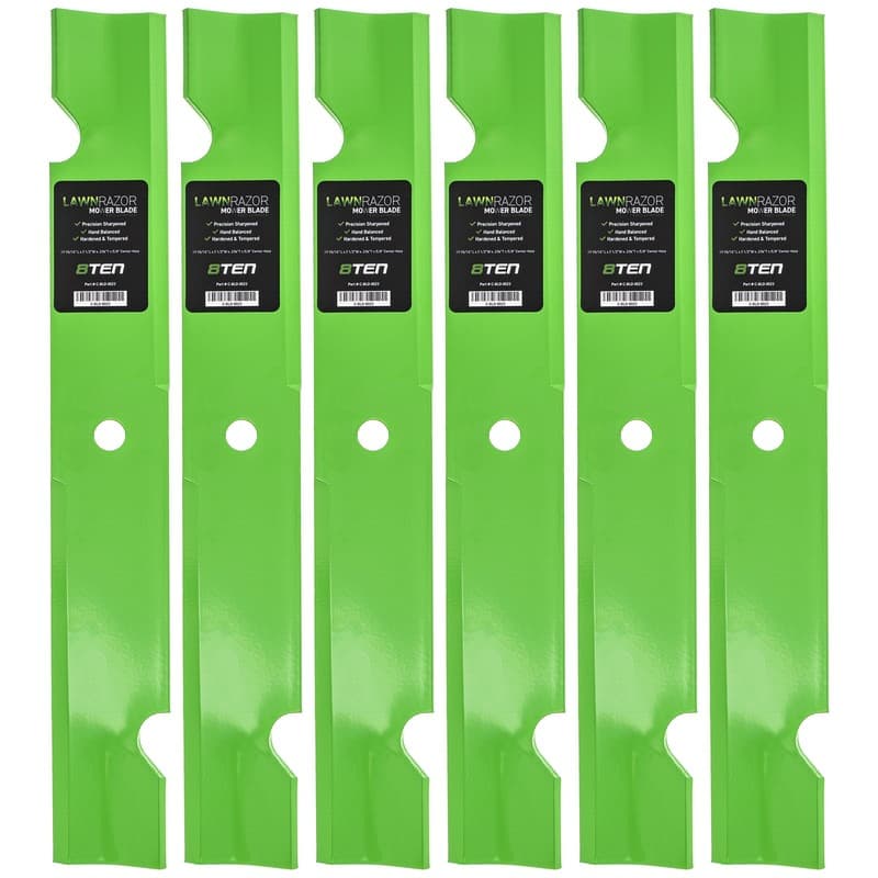 LawnRAZOR Blade for Exmark Lazer Z Turf Tracer Notched Medium Lift 6 Pack