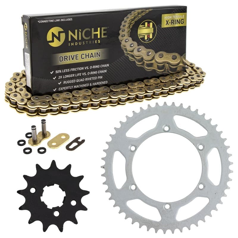 Sprocket Chain Set for Kawasaki KX250 13/49 Tooth 520 X-Ring Front Rear