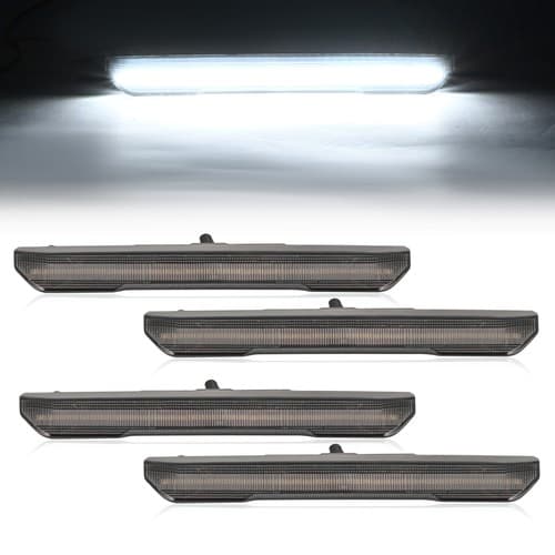 For GMC Sierra 2500HD 3500HD Canyon 20-23 24 LED Fender Side Marker Lights White