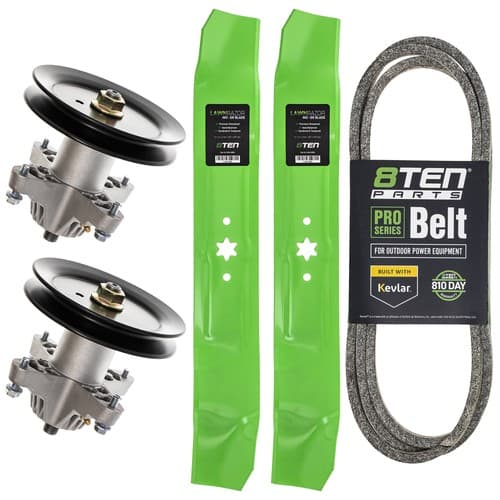 8TEN Blade Spindle Belt Kit for Troy Bilt Super Bronco Pony 942-0616A 918-0624B