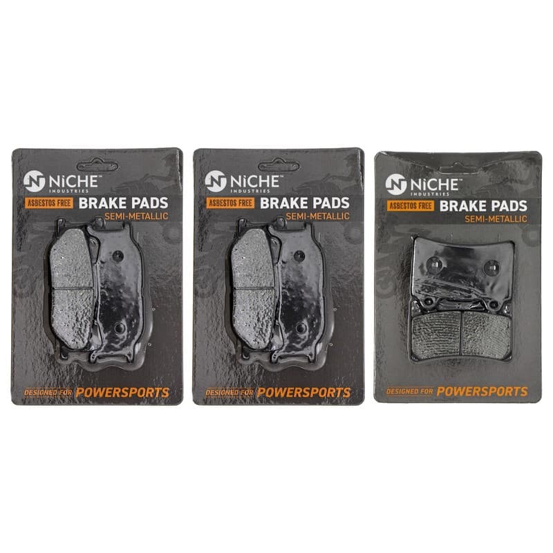 NICHE Brake Pad Set for Yamaha Road Star Midnight Royal Front Rear Semi-Metallic