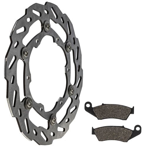 NICHE Front Left Brake Rotor Pad Kit For Yamaha 5MV-W0045-01 Semi Metallic