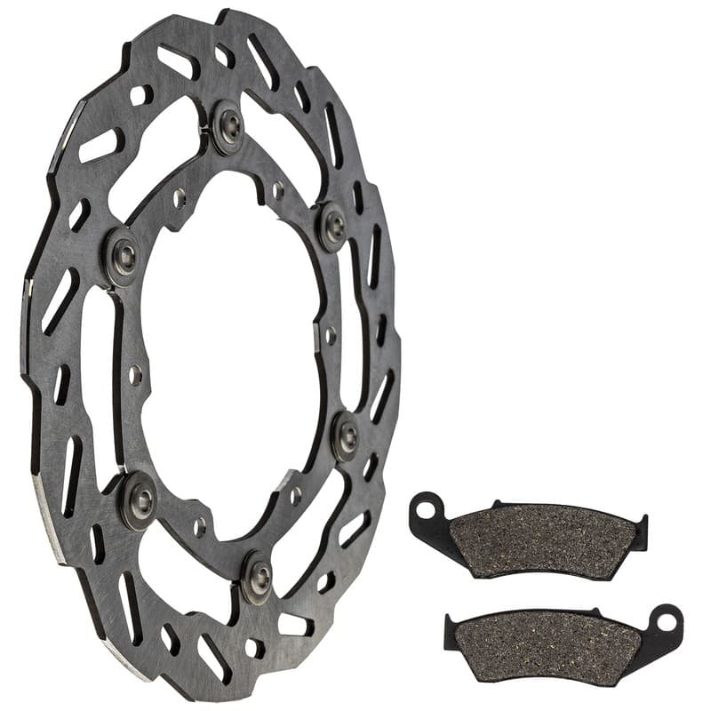 NICHE Front Left Brake Rotor Pad Kit For Yamaha 5MV-W0045-01 Semi Metallic