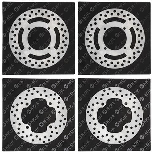 NICHE Front Rear Brake Rotor Kit for Pontiac Sportsman 500 570 Ranger 800 ATV