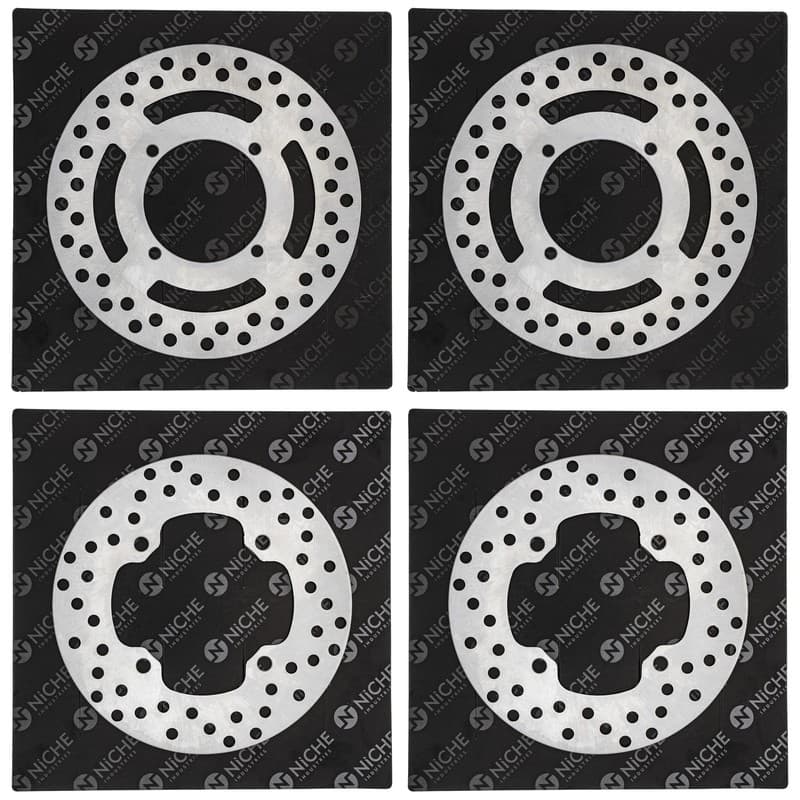 NICHE Front Rear Brake Rotor Kit for Pontiac Sportsman 500 570 Ranger 800 ATV