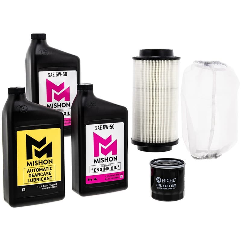 MISHON Full Service Engine Oil Change Kit for Polaris Scrambler 500 ATV 1998
