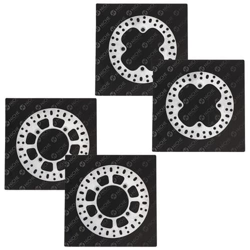 NICHE Front Rear Brake Rotor Kit for Yamaha Grizzly 700 550 1HP-F582T-00-00