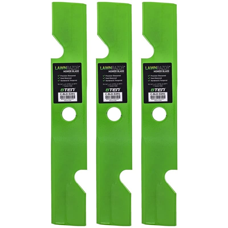 LawnRAZOR Blade Exmark Lazer Z HP CT 44 Inch 103-6400 Notched High Lift 3 Pack