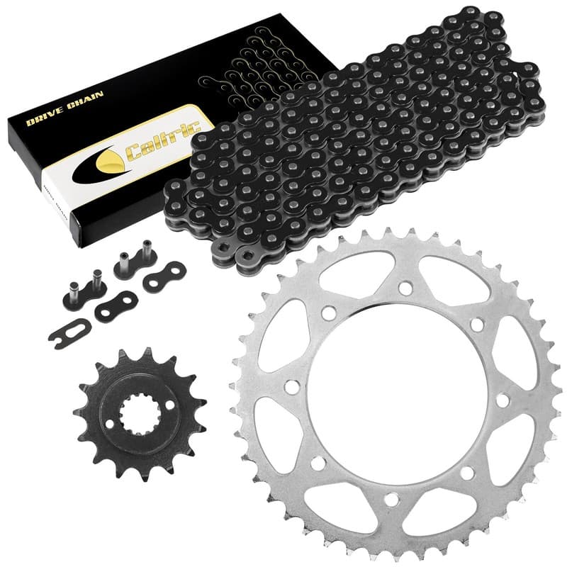 Black Drive Chain And Sprocket Kit for Kawasaki KL650 KLR650 1990-2017