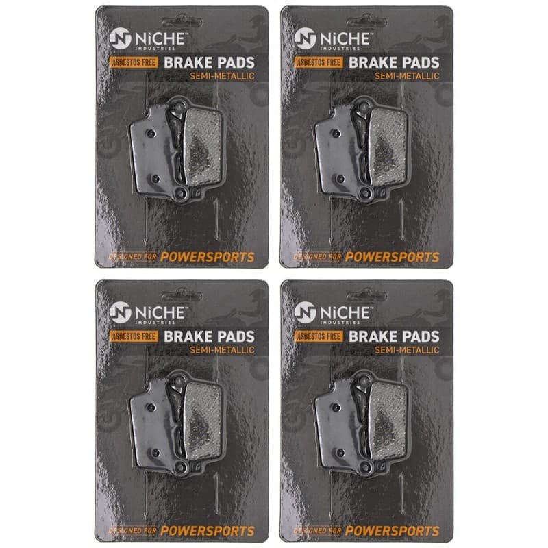 Brake Pad Set for Yamaha YZ250 Kawasaki Suzuki Front Rear Semi-Metallic 4 Pack