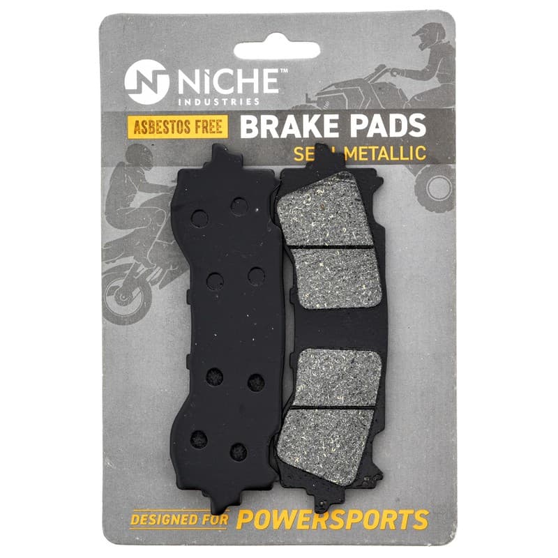 NICHE Brake Pad Set for Honda Goldwing 1800 F6B 06455-MKC-A01 Front SemiMetallic