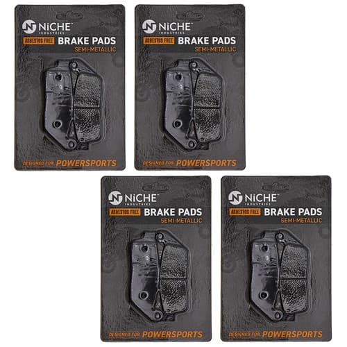 NICHE Brake Pad Set for Suzuki SV650S Honda CBR600RR Rear Semi-Metallic 4 Pack