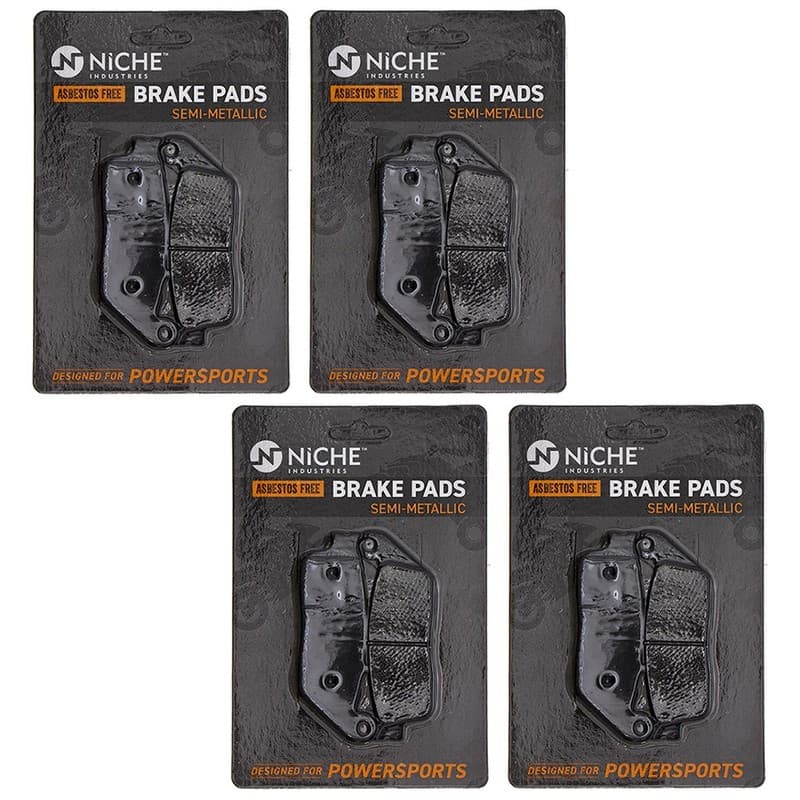 NICHE Brake Pad Set for Suzuki SV650S Honda CBR600RR Rear Semi-Metallic 4 Pack
