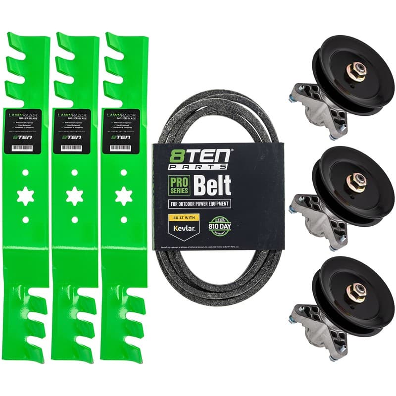 Deck Kit Blade Spindle Belt for MTD Cub Cadet White Outdoor RZT50 50 Inch