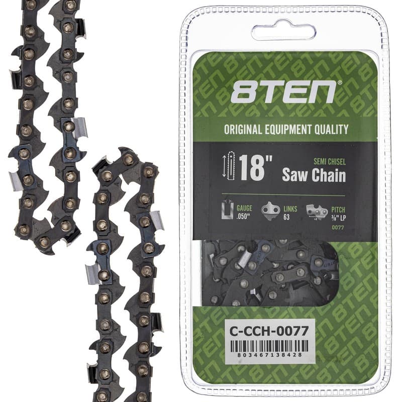 Chainsaw Chain 18 Inch .050 3/8 LP 63DL for Worx WG300 WG303 WG304 S63 H3763