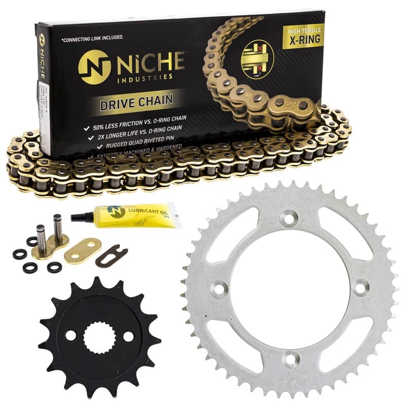 Sprocket Chain Set for Honda CR80R 15/49 Tooth 428 X-Ring Front Rear Combo Kit