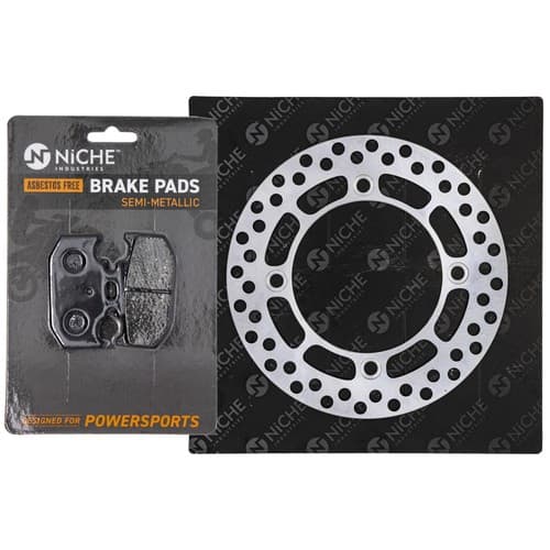 NICHE Rear Right Brake Rotor Pad Kit for Suzuki DR350 69100-43880 Semi Metallic