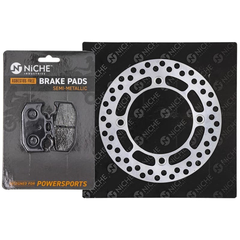 NICHE Rear Right Brake Rotor Pad Kit for Suzuki DR350 69100-43880 Semi Metallic
