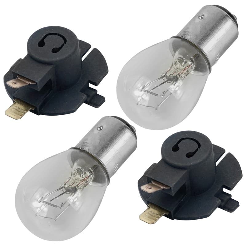 Caltric Headlight Socket & Bulb For Cub Cadet 2206 2518 3184 3206  925-1649A