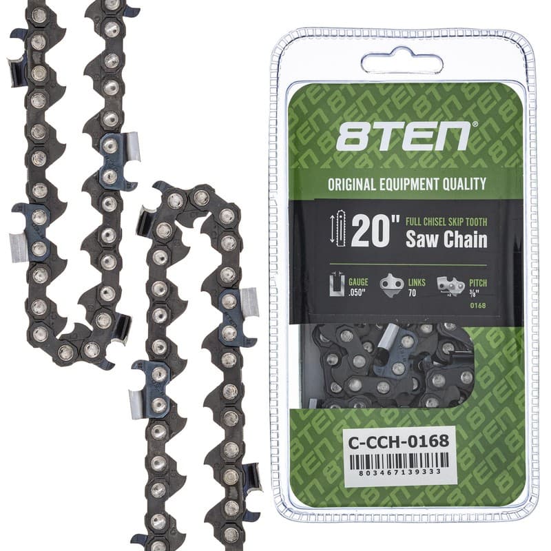 Full Chisel Skip Tooth Chainsaw Chain 20 Inch .050 3/8 70DL for Echo Poulan