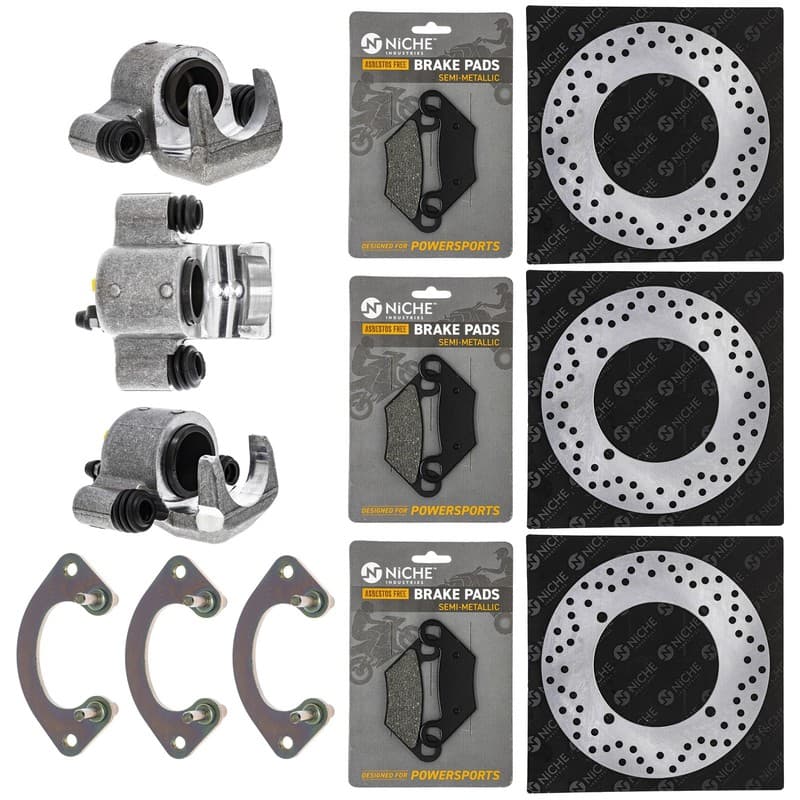 NICHE Brake Rotor Caliper Pad Set for Polaris Sportsman XP 550 850 1911374