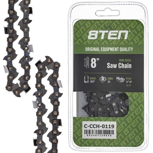 Chainsaw Chain 8 Inch .043 3/8 LP 34DL for Worx WG310 90PX034G 61PMM334E H3834