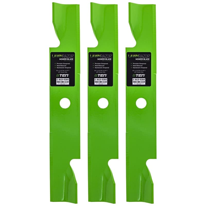 LawnRAZOR Blade for Snapper Simplicity 46 Inch 1737228 Notched High Lift 3 Pack