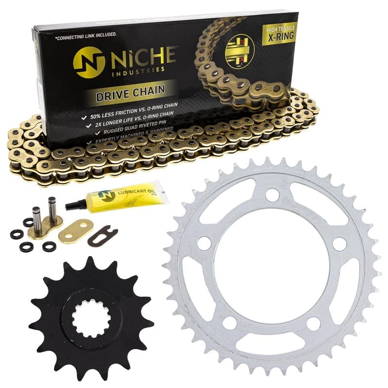 Sprocket Chain Set for Honda CBF500 15/41 Tooth 525 X-Ring Front Rear Combo Kit