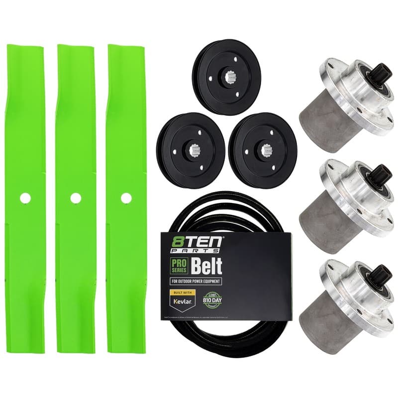 8TEN Blade Spindle Belt Kit for Hustler Trimstar 54-Inch 797696 783506 601788