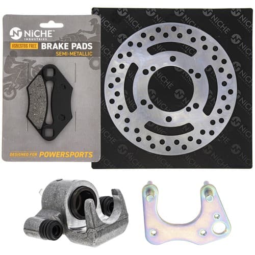 NICHE Front Left Brake Rotor Caliper Pad Set for Polaris Sportsman 500 1910309