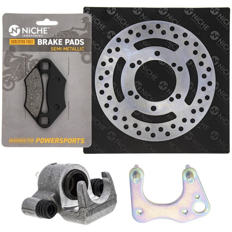 NICHE Front Left Brake Rotor Caliper Pad Set for Polaris Sportsman 500 1910309