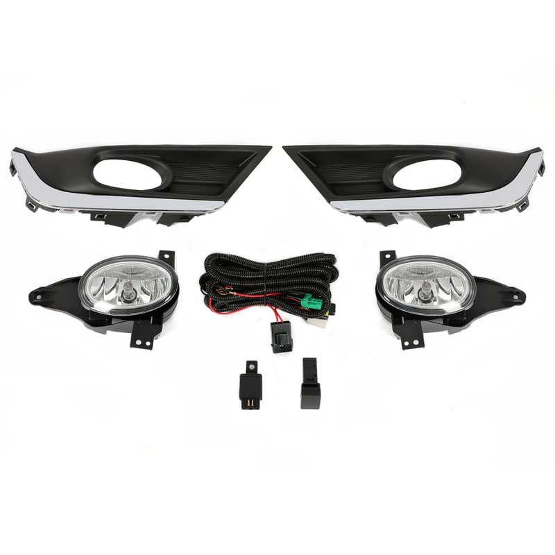 Pair of Front Fog Lights With Bulbs&Switch Kits For Honda CR-V CRV 2017-2019