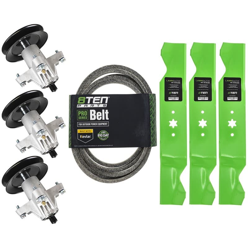 8TEN Deck Kit Blade Spindle Belt for Cub Cadet RZTL54 RZTS54 54 Inch 942-0677