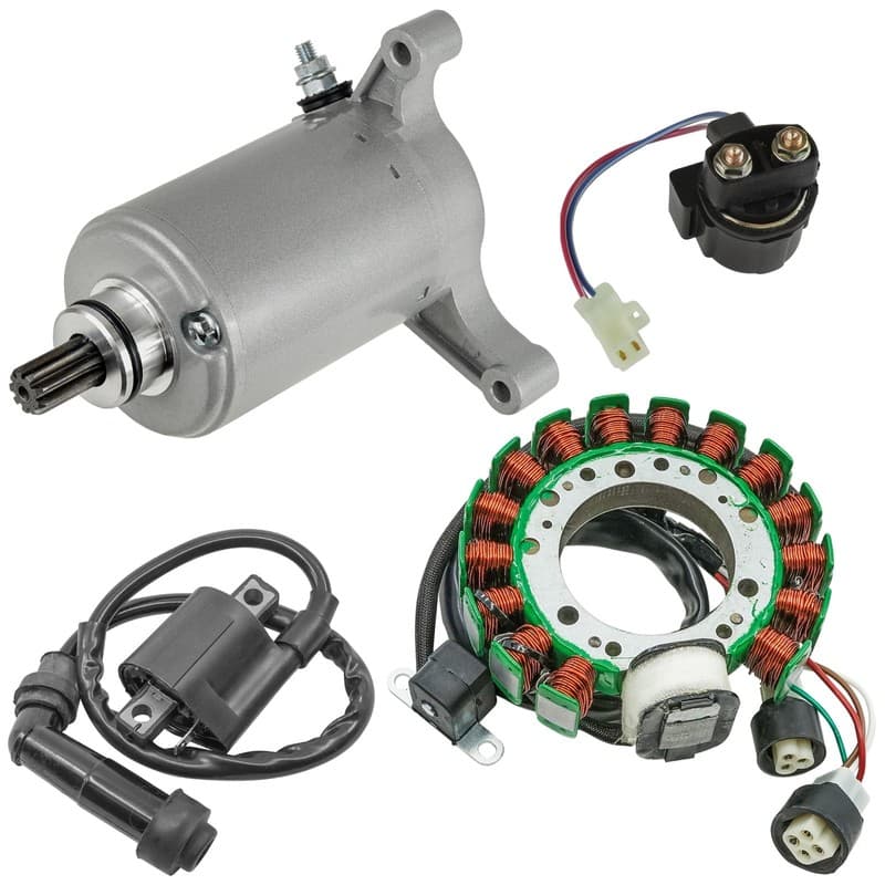 Stator Starter Solenoid Ignition Coil for Yamaha Big Bear 350 YFM350 1990-1994
