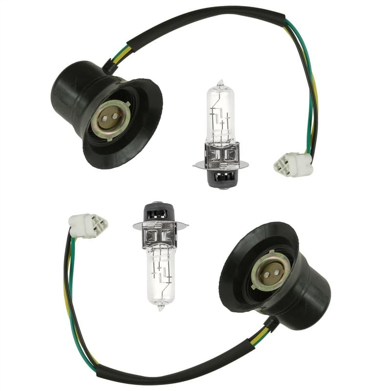 2X Headlight Socket & Bulb For Yamaha KODIAK 450 YFM45K 4X4 2018-2022